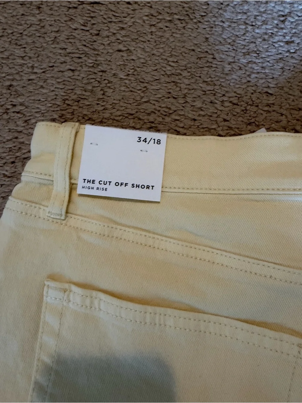 LOFT Pale Yellow Denim Cutoff Shorts